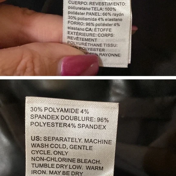 Beautiful Chicos faux leather jacket new without tags size 3 or XL - Picture 6 of 9